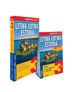 Litwa, Łotwa, Estonia 3w1: przewodnik + atlas + mapa