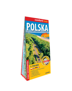 Polska laminowana mapa samochodowa 1:750 000