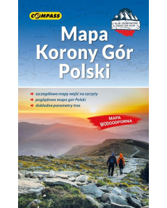 Mapa Korony Gór Polski laminowana