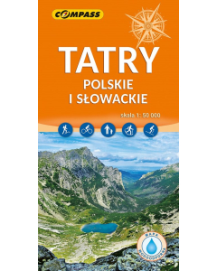 Tatry Polskie i Słowackie mapa laminowana