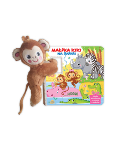 Małpka Kiki na safari Książka z maskotką