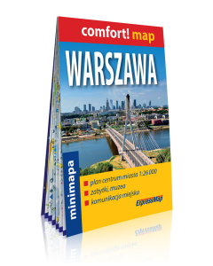 Warszawa laminowany plan miasta mini 1:26 000