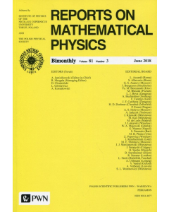 Reports on Mathematical Physics 81/3 2018 Kraj