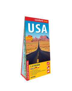 USA laminowana mapa samochodowo-turystyczna 1:4 750 000