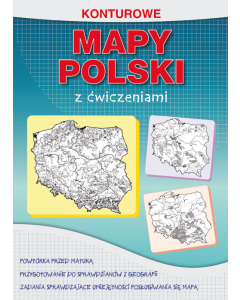Konturowe mapy Polski z ćwiczeniami