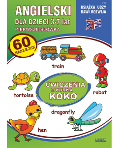 Angielski dla dzieci 24 Pierwsze słówka 3-7 lat Ćwiczenia z kurką Koko