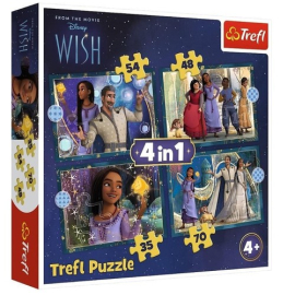 Puzzle 4w1 Marzenia się spełniają Disney Wish