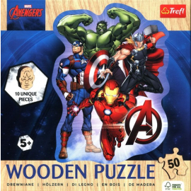 Puzzle drewniane 50 Przygody Avengers
