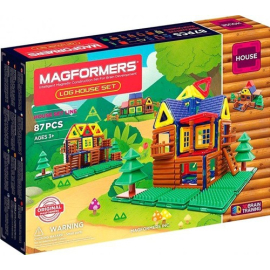 Magformers Log House Set Klocki magnetyczne 3D 87 elementów