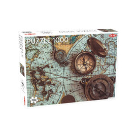 Puzzle Mapa morza z kompasem 1000