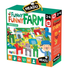 Zabawna, zabawna farma - puzzle Montessori