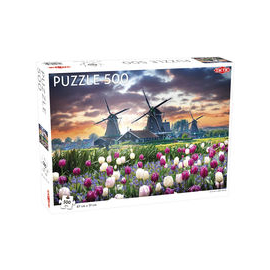 Puzzle Old Mills and Tulips 500