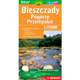Bieszczady Pogórze Przemyskie mapa turystyczna plastik 1:75 000