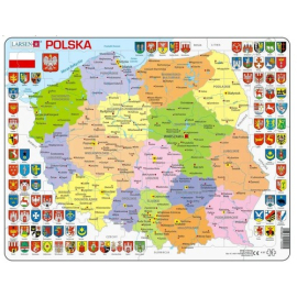 Układanka Mapa Polska polityczna 70 elementów
