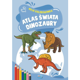 Atlas Świata Dinozaury kolorowanka 2 sztuki