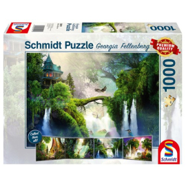 Puzzle 1000 Georgia Fellenberg Zaczarowany wodospad