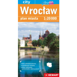 Wrocław mapa samochodowa plastik 1:20000