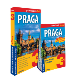 Praga 3w1 (przewodnik + atlas + mapa)