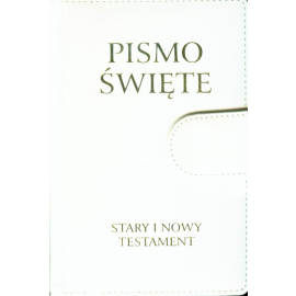 Pismo Święte Stary i Nowy Testament biała skóra