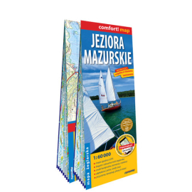 Jeziora Mazurskie 2-częściowa laminowana mapa żeglarska 1:60 000