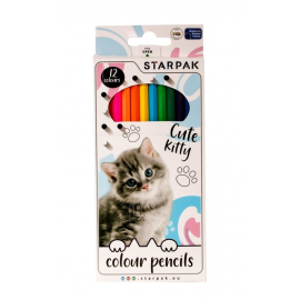 Kredki ołówkowe Kitty 12 kolorów 12 sztuk
