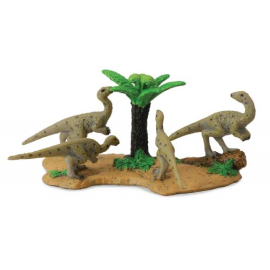 Figurki dinozaurów + drzewo