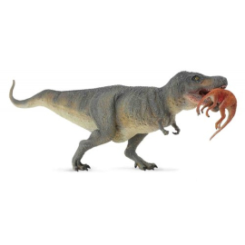Dinozaur tyrannosaurus rex z ofiarą