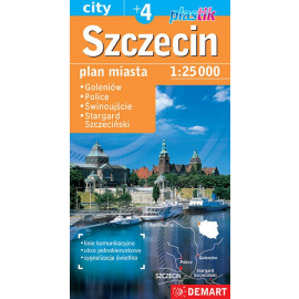 Szczecin + 4 plan miasta plastik