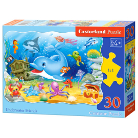 Puzzle konturowe Underwater Friends 30