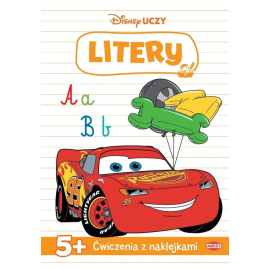 Disney Uczy Auta Ćwiczenia z naklejkami Litery