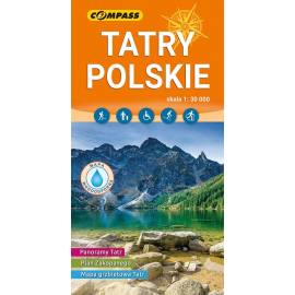 Tatry Polskie mapa laminowana