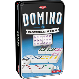 Domino dziewiątkowe (w puszce z oknem)
