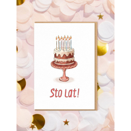 Kartka urodzinowa Tort