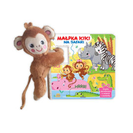 Małpka Kiki na safari Książka z maskotką
