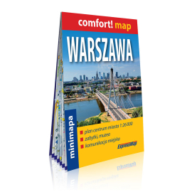 Warszawa laminowany plan miasta mini 1:26 000