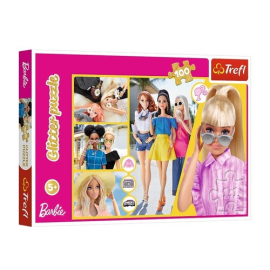 Puzzle z brokatem Brokatowa Barbie 100
