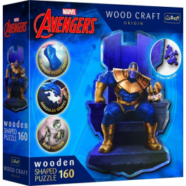 Puzzle drewniane Avengers Thanos na Tronie 160