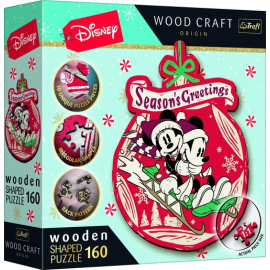 Puzzle drewniane Disney Świąteczna przygoda Mickey i Minni 160