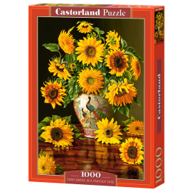 Puzzle 1000 Sunflowers in a Peacock Vase