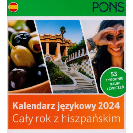 Kalendarz językowy 2024 Cały rok z hiszpańskim PONS