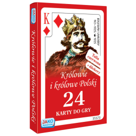 Karty 24 Królowie i królowe Polski Talia czerwona