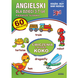 Angielski dla dzieci 24 Pierwsze słówka 3-7 lat Ćwiczenia z kurką Koko