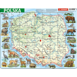 Puzzle ramkowe Polska fizyczna