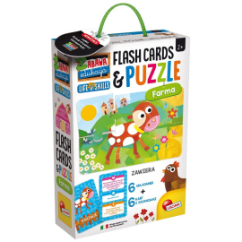 Zabawa i edukacja puzzle dziecięce i flashcards - Farma