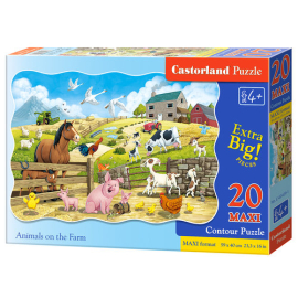 Puzzle Maxi konturowe Animals on the Farm 20
