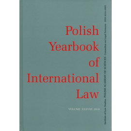 Polish Yearbook of International Law Volume XXXVIII 2018