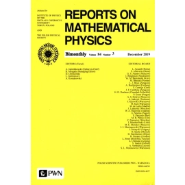 Reports on Mathematical Physics 84/3 2019 Kraj