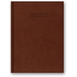 Kalendarz 2025 A5 dzienny z registrem vivella brąz