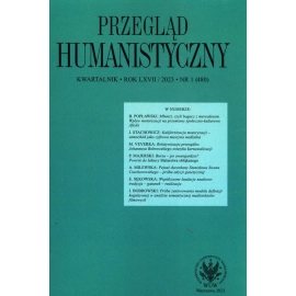 Przegląd Humanistyczny 2023/1 (480)