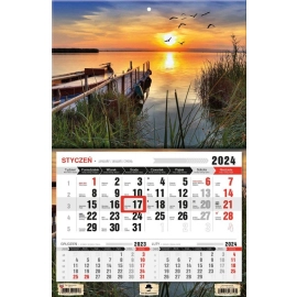 Kalendarz 2024 jednodzielny Mazury